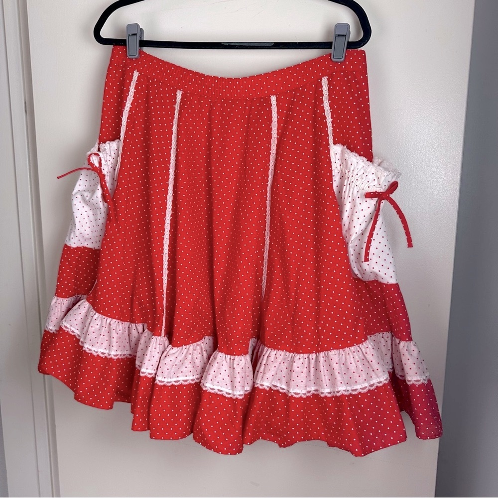 Graybo Originals Red White PolkaDot Vintage”Minnie Mouse”Inspired‎ Prairie Skirt